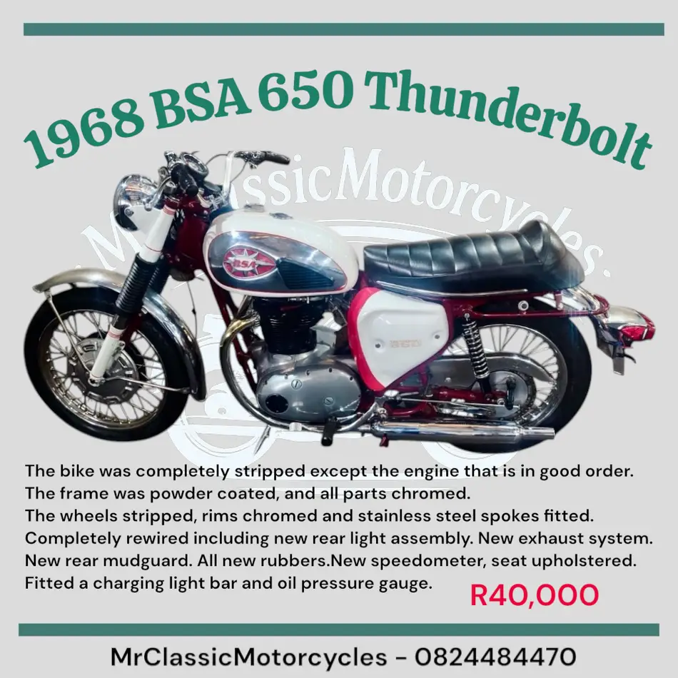 BSA 650 Thunderbolt single carb